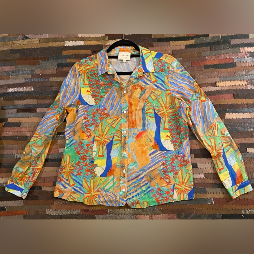 Sezane New Without Tags Women’s Cotton Long Sleeve Silk Blouse Top Size Small